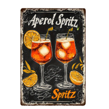 Traditional Metal Can Sign Wall Art With Old Encouraged-SCZ541
