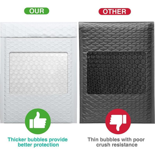 30 Pieces Padded Envelopes, Bubble Mailers, Black 13*18Cm 2