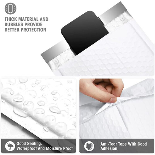 30 Pieces Padded Envelopes, Bubble Mailers, Black 13*18Cm 1