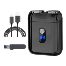 Electric Shaver for Men Dual Head Beard Trimmer Fast Charging Fully Washable Travel Size