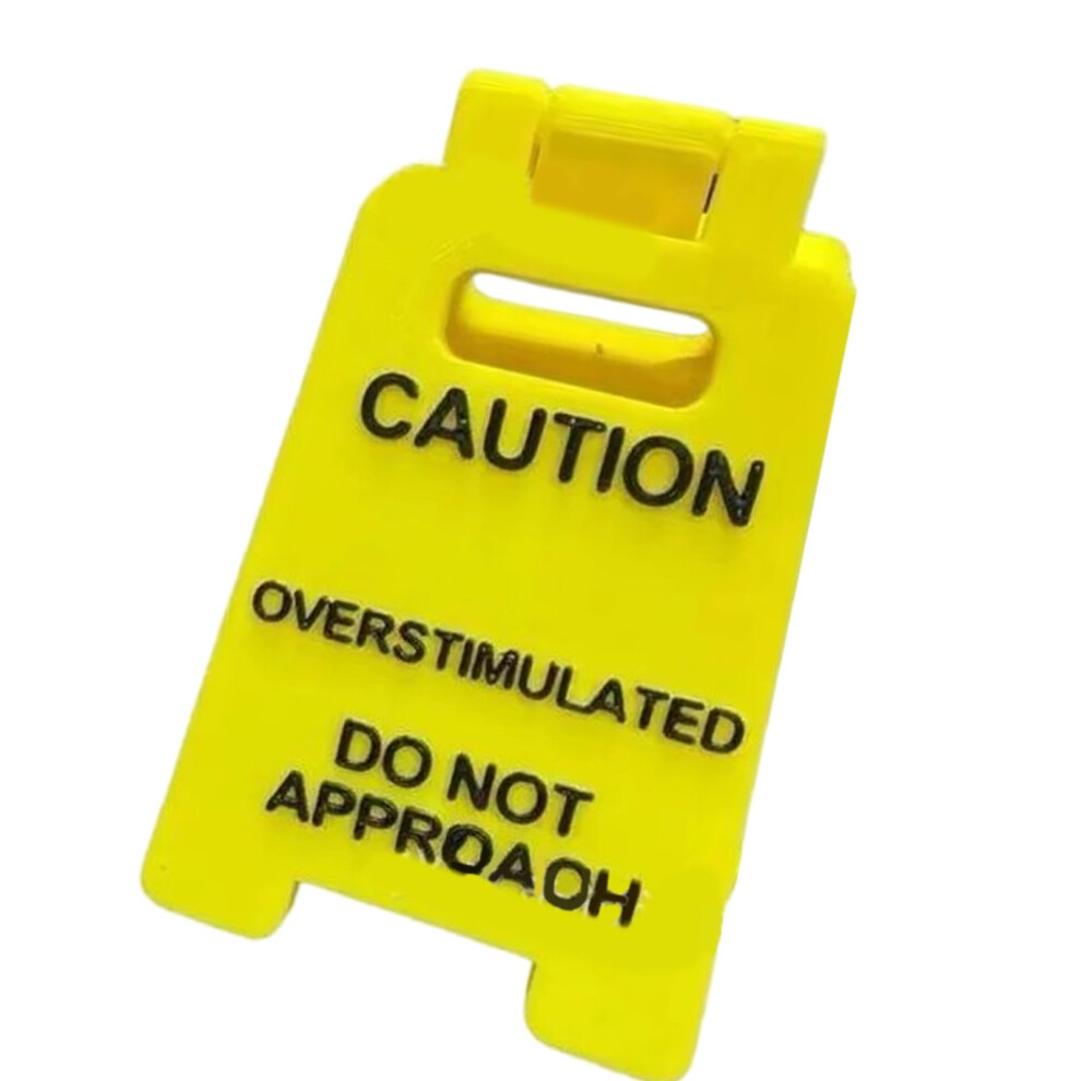 Funny Overstimulated Warning Bad Hit Destrecraine Warning Check Bad Cutting Accessories For Employees 9412369888396