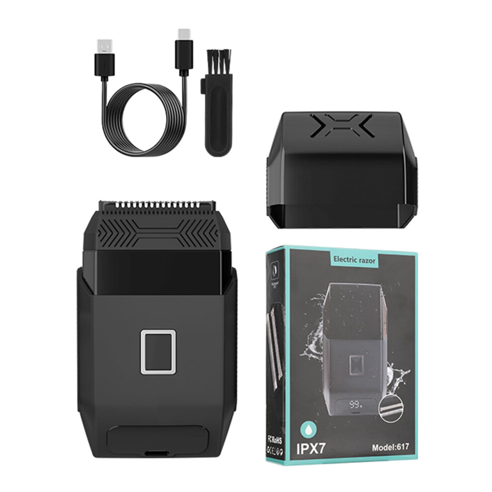 Small Men Electric Shavers with Digital Display USB Rechargeable Travel Trimmer Electric Beard Shaver Suitable for Travel