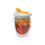Double layer insulated high borosilicate glass cup-Orange 1