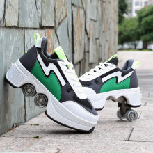 Roller Shoes Unisex, Wheel Sneakers For Beginners, Model Green40, Size EU40