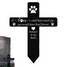 Pet Grave Marker Acrylic Dog Memorial Stone with Elegant Weatherproof Design for Garden Cemetery