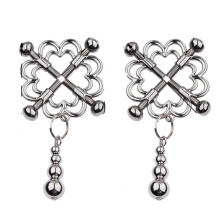 Sm Sex Toy Metal Nipple Clamp With WeightBearing Gourd Flower Breast Clamp For Breast Massage And Couple Training