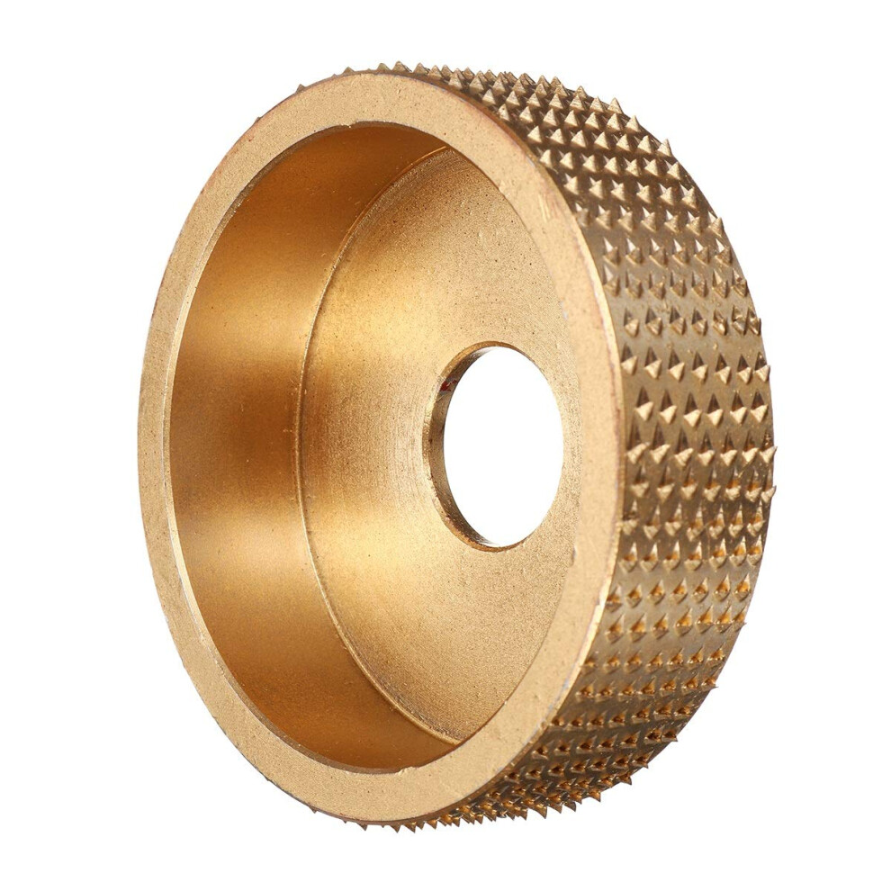 Grinding Wheel Wood Carving Disc For Rotary Tool And Angle Grinder Tungsten Carbide Coating Bore Shaping Gold 9365049779364