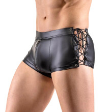 Men's Boxer Briefs Wet Look Underwear Swim Briefs Tights Push Up Black XL