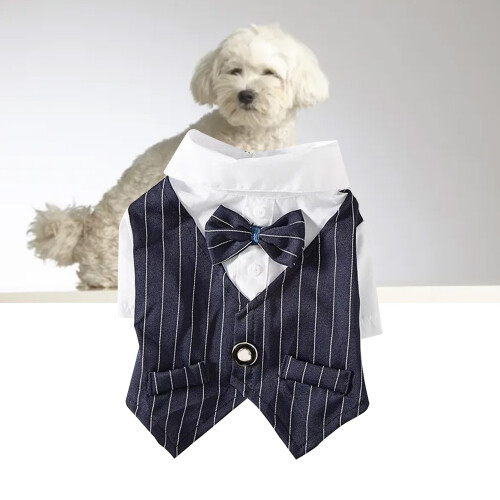 Επίσημη Στολή Σκύλου Tuxedo Κομψή Κοστούμι Πρίγκιπα για Κατοικίδια Αναπνέει Φιλικό 2