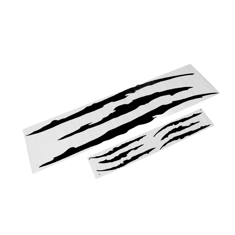 Car Bonnet Cover Sticker 2Pcs Claw Mark Style Universal Engine Hood Decal Black 5031375373562