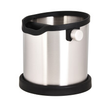 Koffieklopbak, schokabsorberend, duurzaam, barista-stijl, roestvrij staal, gemakkelijk schoon te maken, antislip handgreep met afneembare klopstang.