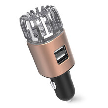 Leistungsstarkes Dual-USB-Autoladegerät, Freisetzung negativer Ionen, Allergenbeseitigung, LED-Licht, klein und elegant, blaue LED, Geschenkidee,