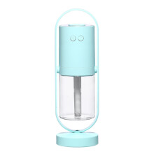 Oibriú Ciúin do Sheomra Leapa Leanaí, Taiseoir Mini Iniompartha le Ceo Fuar Cumhachtaithe ag USB Rothlú 360 Céim Solas Oíche Múchadh