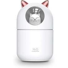 Humidificateur personnel portable ultra-silencieux, petit humidificateur pour chat avec brume fraîche nano-fine et veilleuse colorée pour chambre,