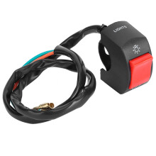 Kormányon lévő ki-be kapcsoló motorkerékpárokhoz, univerzális illeszkedés a legtöbb motorkerékpárhoz, prémium műanyag piros gombbal és