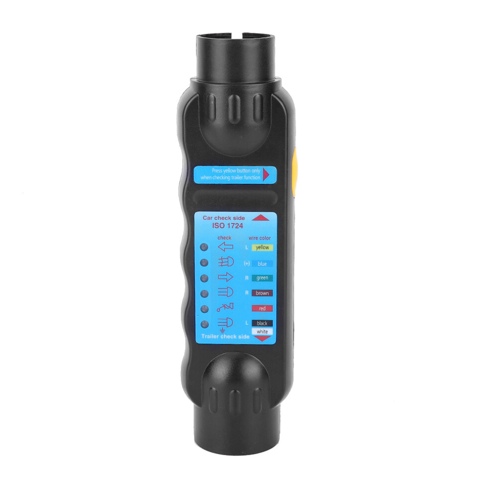 7Pin Wiring Diagnostic Tool Towing Circuit Tester Trailer Tester Plug Led Indicator Circuit Tester 12V Trailer Socket Tester Brass Light 9365494977933