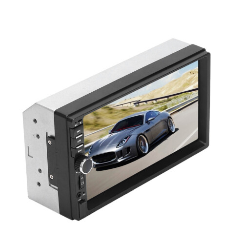 Autoradio Bluetooth 5.3 doppio DIN con schermo touch screen ad alta fedeltà e ingresso per telecamera posteriore, compatibile con Android Auto e 1
