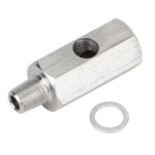 NPT Thread Easy Installation Male Female Joint Connector Turbo Supply Feed Line Gauge Oil Pressure Sensor Adapter Corrosion Resistant Stainless Steel