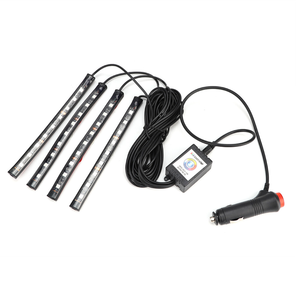 Smart Music Sync Car Led Interior S Rgb Multi Color Strip Ambient Color Change S Remote Control Adjustable Brightness Light 9138057847093