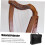 Gig Bag Guitar Fabric Case for Lyre Harp Polyester Black Modern 4