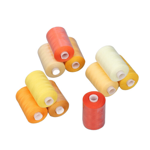 10 Color Yellow Sewing Thread 1000 Yards Polyester Multifunctional 2