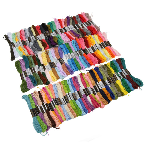 100 Stück Stickgarn, glänzendes Handgefühl, 8 2