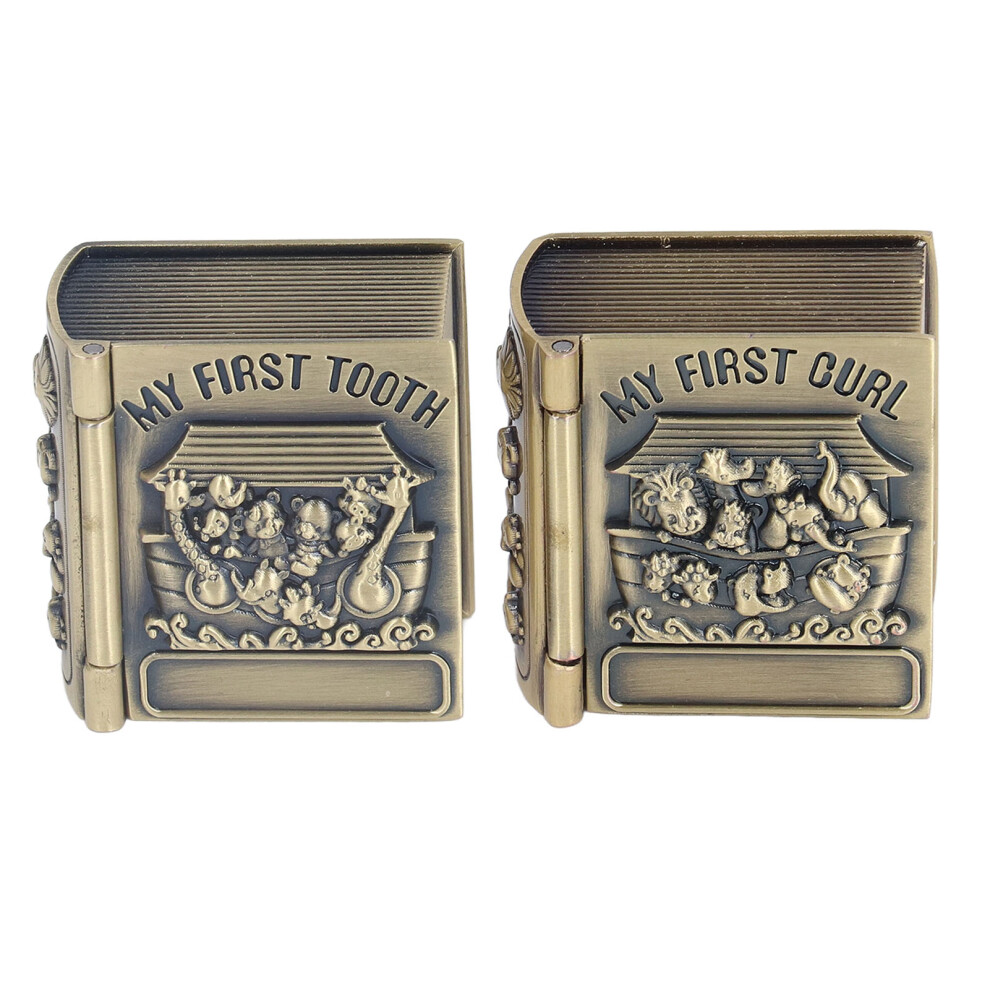 Durable Metal Baby Tooth Keepsake Box 4x4x2cm Engraved Pattern