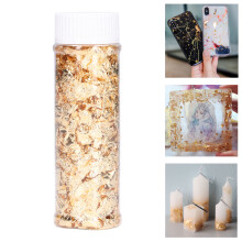 Gold Leaf Metal 2.5g for Resin Crafts & Home Decor Shiny Gold