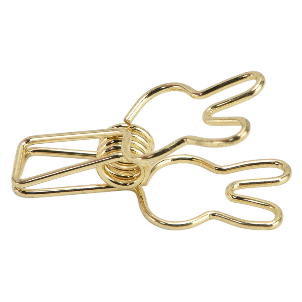Metal Binder Clips 20 Pcs Strong Spring Multipurpose Electroplated Gold 8771376417427