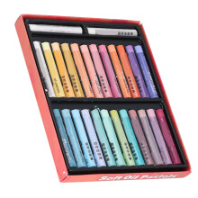 26 Stück Ölpastelle, 24 Farben, weich, cremig,
