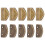 10 Sets Reißverschlussstopper, glänzendes 9