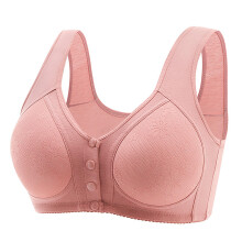 Bustier , Casual, Breathable, Bra with Button Placket on , Underwear without Steel Boning, Lingerie for Women, Sexy Underwear, Pink, Size 46