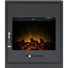 Adam Oslo Electric Inset Stove in Black with Remote Control - Refurbished