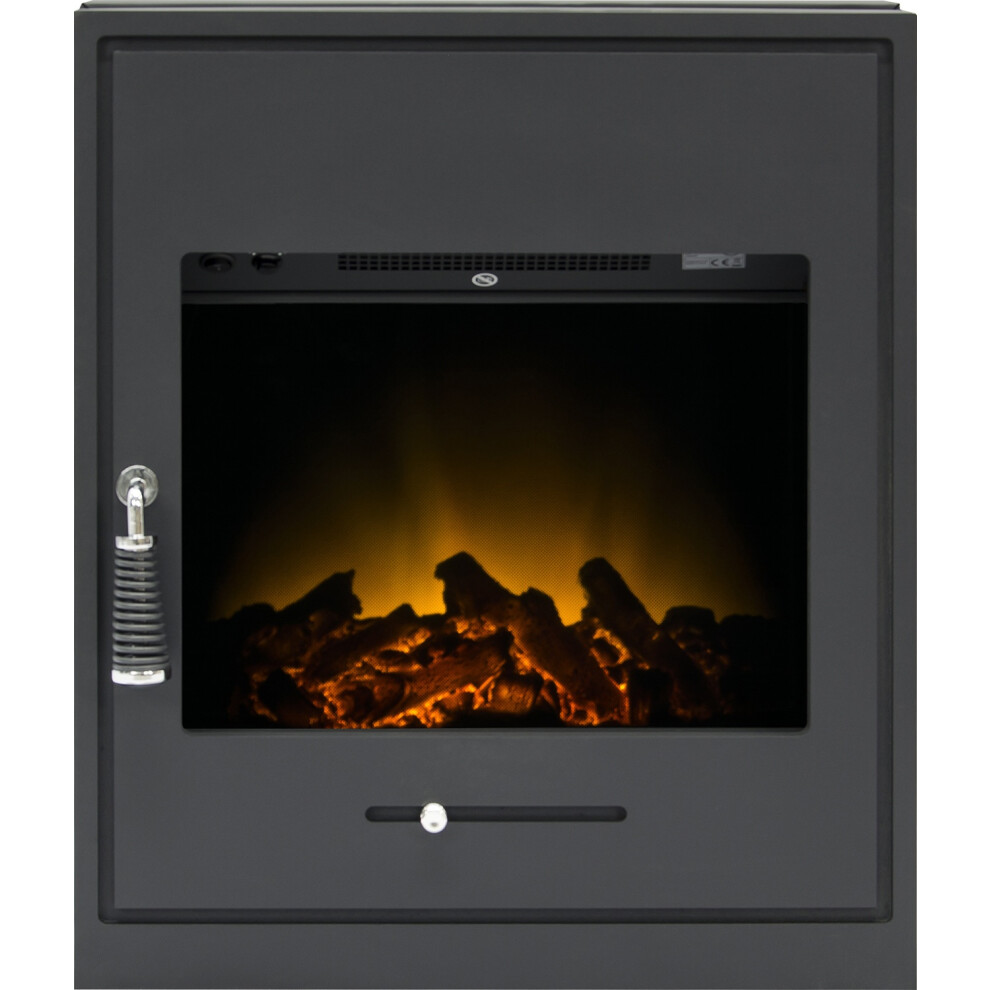 Oslo Adam 50.7 cm W Black Electric Fireplace Insert with 6824.28 BTU - Image 4