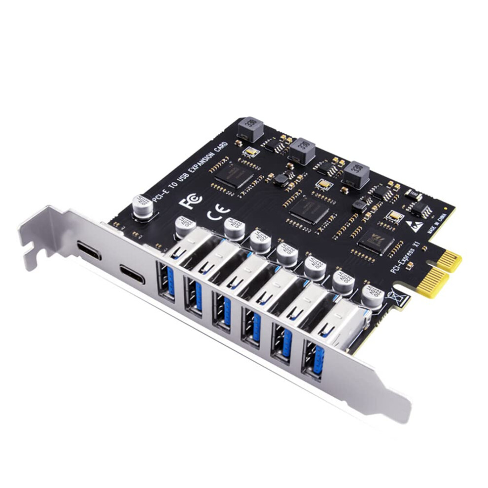 Pcie Usb 3.2 Expansion Card 8Port With Usb C And Type A, 5Gbps Speed Desktop Adapter 9426802414974