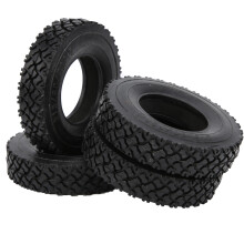Conjunto de pneus de borracha para carros RC, encaixe perfeito para caminhões tratores Tamiya RC na escala 1/14, material de borracha antiderrapante