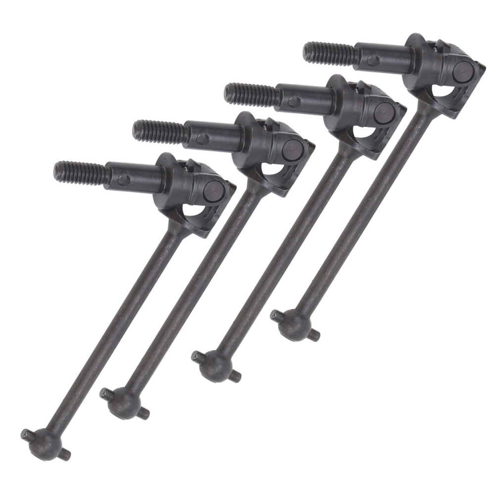 Steel Cvd Drive Shaft 4Pcs For 1/10 Rc Car Hsp 94123/94108/94102 Durable Black 8461378860931