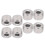 8Pcs 1/10 RC Steel Round Columns, Silver, 7x5mm, 3mm Hole 13