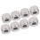 8Pcs 1/10 RC Steel Round Columns, Silver, 7x5mm, 3mm Hole 11
