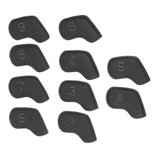 Conjunto de capas magnéticas premium para tacos de golfe em couro com etiquetas bordadas, proteção à prova d'água, material espesso, fecho