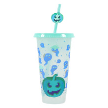 Efficient Halloween Color Changing Plastic Cup 710ML With-blue