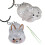 Plastic Rabbit Hair Storage Pendant Spacious-rabbit B nd C 1