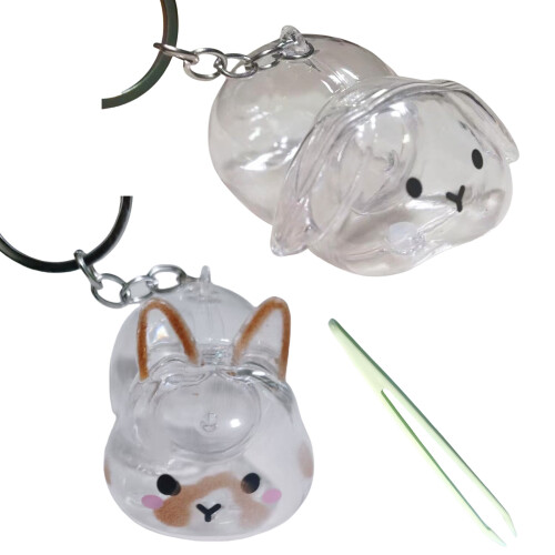 Plastic Rabbit Hair Storage Pendant Spacious-rabbit B nd C