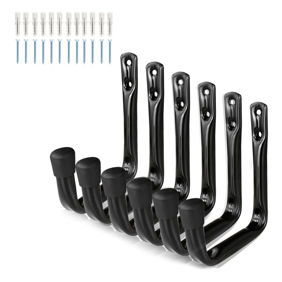 Multifunctional Steel Hooks Set Of 6 For Garage Bike Storage 7627000556103