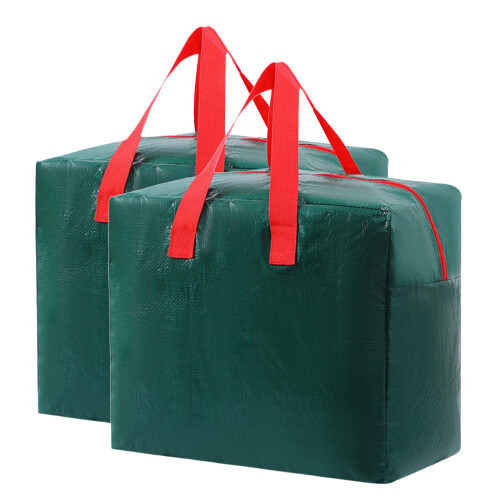 Christmas Storage Bag PE Materials Waterproof Holiday-Green