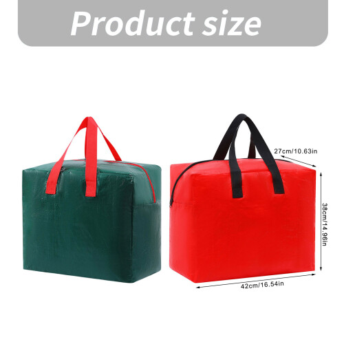 PE Christmas Tree Storage Bag Waterproof Designs for-Red 2