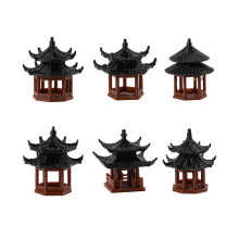 Intricate Chinese Building Pagoda Statues Models Cultural Crafts