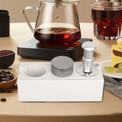 White Macromolecule Coffee Plunger Stand with 90 Stage-51mm 2