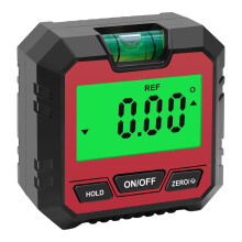 Magnetic Angle Finder LCD Display Digital Protractor Small Portable Waterproof Inclinometer for Woodworking Red