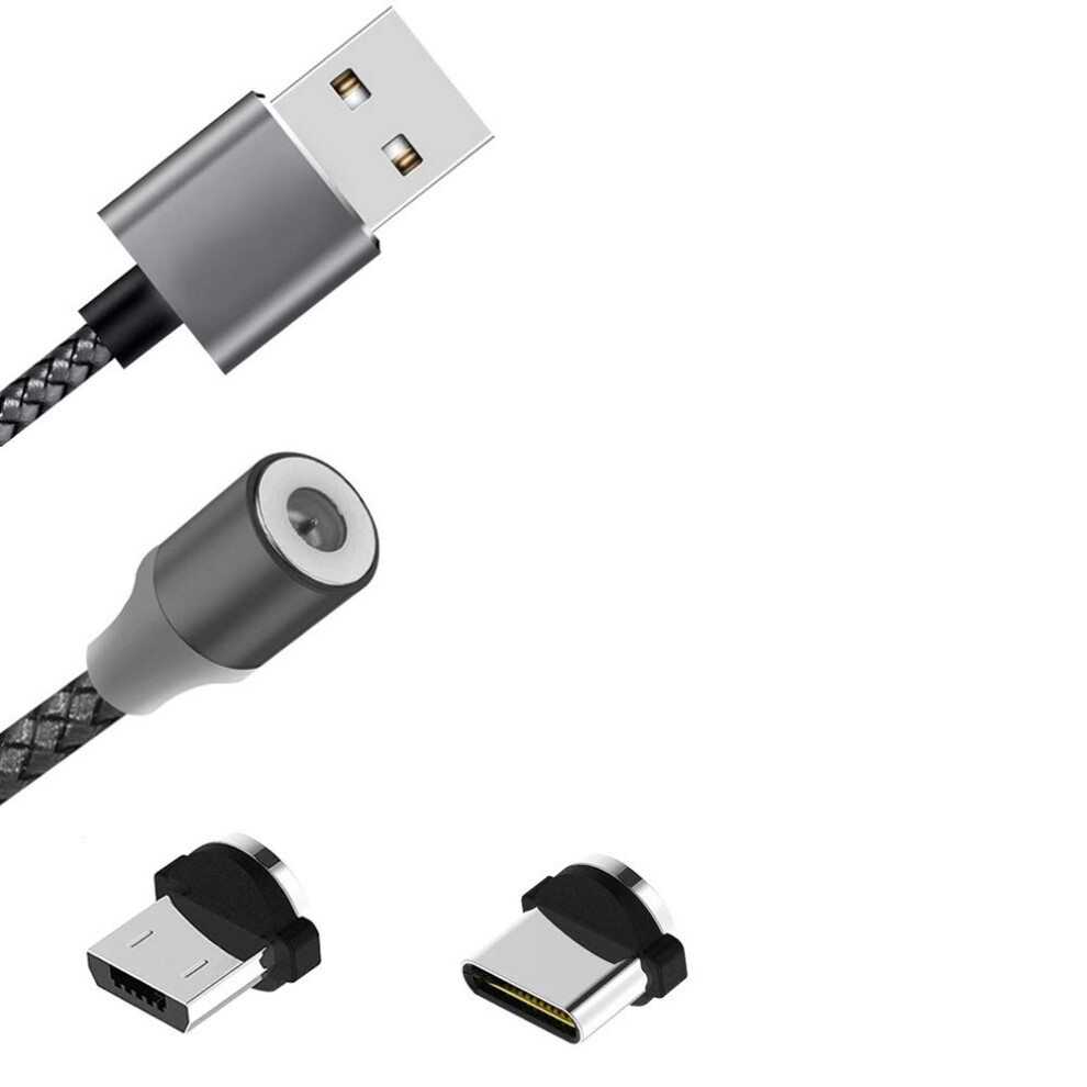 Magnetic Charging Cable For Xiaomi Redmi 9C With Usbc And Micro Usb, 2A Fast Charging, Data Sync Up To 480 Mbps 9412369989444